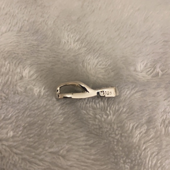 Sterling Silver Cubic Zirconia Flip Flop Charm - Picture 5 of 6